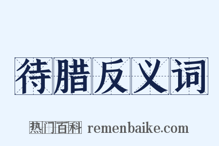 待腊反义词是什么意思的图片